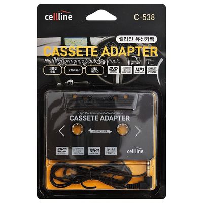 차량용카팩 셀라인 유선카팩 C-538 카세트형 4채널 스마트폰 mp3