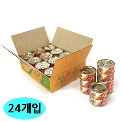 1박스 WUH303Z7 80g 24개입 캔 참치.헤어볼 아리 고양이 테비
