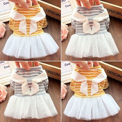 강아지의류 VLP322K9 강아지옷 리본 샤 스커트_블루_S