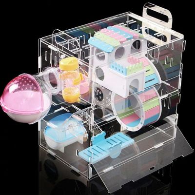 DIY EPN382J8 햄스터 케이지 쳇바퀴집 미니 소동물 키우기 복층