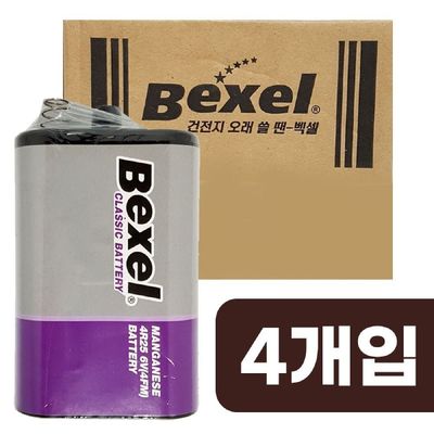 랜턴건전지 벡셀 망간 무수은 4R25 6V 4FM 1P x1박스 4개 랜턴