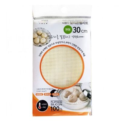 다용도 KEA608B9 실리콘 찜시트 원형 30cm 1P 찜요리 깔개 찜망