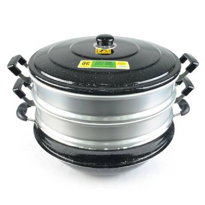 3단 XKO569S2 가마솥 냄비 46cm 가스레인지냄비 3단찜냄비 업소