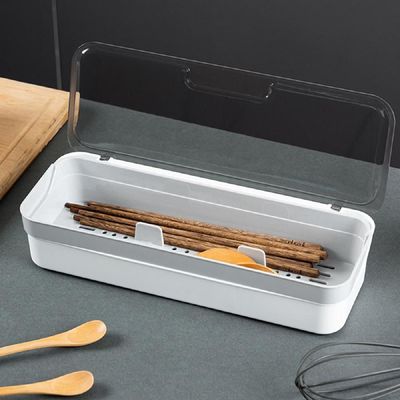 리빙공감 VYK121B3 뚜껑있는 분리형 물빠짐 수저통 수저보관함 가정용 업소용