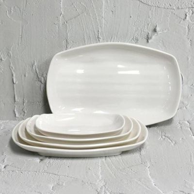 멜라민 HRI513D3 사각타원 접시 2호 떡볶이그릇 식당그릇 레트