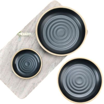 앤틱블랙 KFT423U3 신한식구프 돌산 멜라민그릇 앞접시 DS-6463