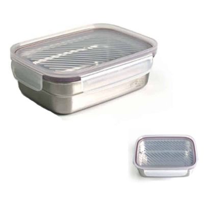보관용기 CGV355A8 밀페용기 스텐 반찬통 직사각 2호