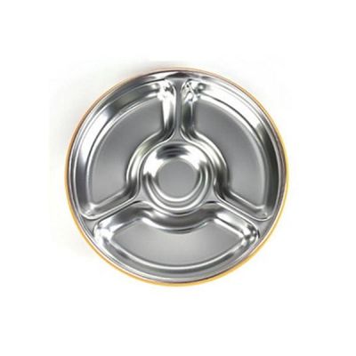 밀폐 JCN724Y2 반찬용기 4칸 스텐밀폐용기 스텐원형반찬통 스텐