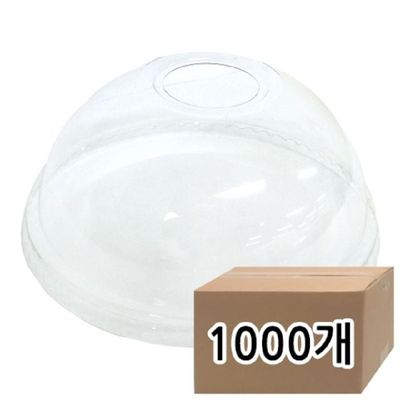 98파이 VJE808N9 돔형 아이스컵 뚜껑 1000개입 투명 PE_페트컵 뚜껑 1000개