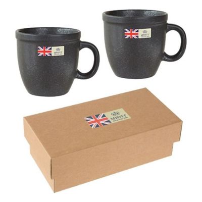 이천도자기 CVR325Z5 펄블랙 머그 2인 세트