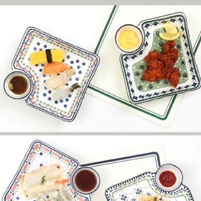 [신상품] 폴라브 XHV657D6 나눔 접시 2P세트 2style 플레이트 만두접시_체리+멜론