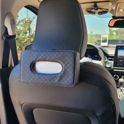 [신상품] 차량용 VQU071S0 핸드타올케이스 사각 헤드레스트 화장지 걸이_블랙 선바이져형