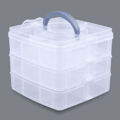 3단 RCD520N9 분리 멀티박스 소형 투명 정리함 소품 보관함_투명