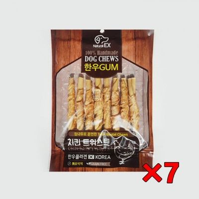 내추럴EX 388WCI89 한우 콜라겐 치킨 트위스트 8p_특가할인7개묶음