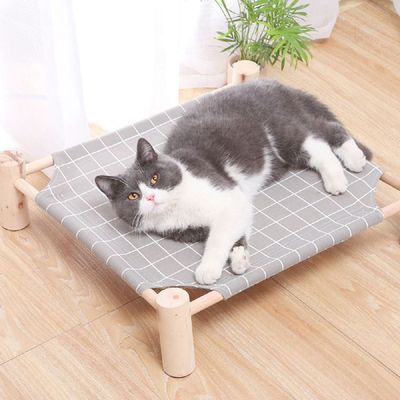 원목 911KXU92 고양이 해먹 침대 쇼파 캠핑 쿨매트(특가)_옐로우