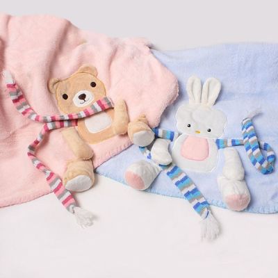 애니멀 NZO667H6 머플러 극세사 무릎담요 사무실 캠핑 차량용 파스텔 밍크 담_블루토끼