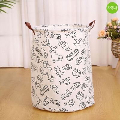 북유럽바스켓 장난감 정리 패브릭수납함 자동차모형