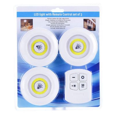 (KC인증) IPZ887F8 LED 무선 리모컨 취침등 무드등 3P RD-10012