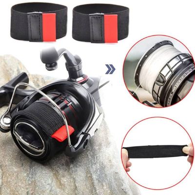 휴대용 GRA446B8 낚시 릴 줄 엉킴 방지 고정 밴드 2p_블랙그린2p_15x220mm