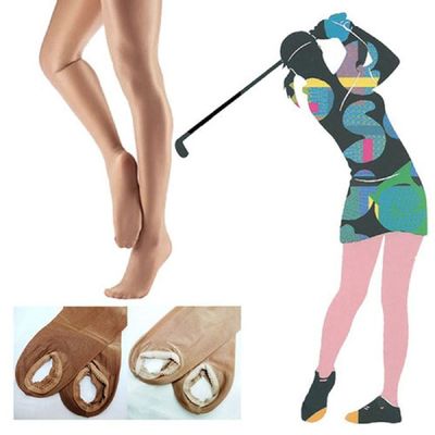 골프 TVH161A5 타이즈 스타킹 70D 골프웨어 골프양말 레깅스_베이지