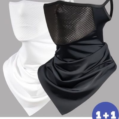 1+1 STP664N9 아이스쿨마스크 머프 바라클라바 여름 등산 골프 멀티 쿨마_블랙+블랙