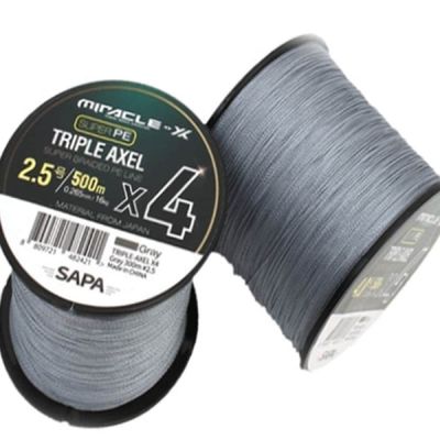 4합사낚시줄 HLE971O7 벌크 500M 2.5호 그레이 대용량 원투 선