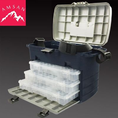 TBZ XDX536P0 이동형 3단 대형 하드커버 태클박스 보관함 가방_3단 태클박스