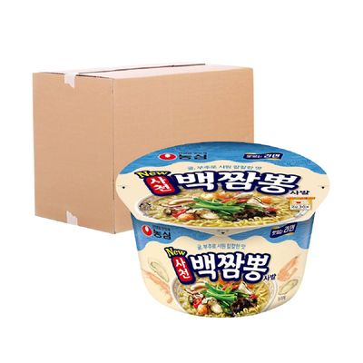 [박스] 농심 사천 백짬뽕 큰사발 75g 16입