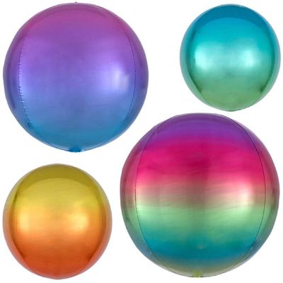 파티장식데코 I9F6T8A8 오브 옹브레 은박풍선 생일풍선_파스텔