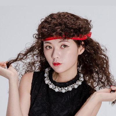 파티행사소품 P1F2P2C6 여자 인디언헤어 가발 행사용가발