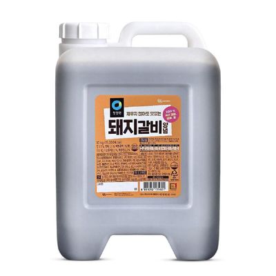 청정원 재우지 않아도 맛있는 돼지갈비 양념 10kg 대용량 업소용 말통 식자재 벌크 갈비찜