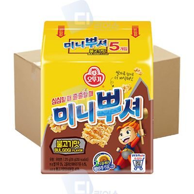 오뚜기 OIQ247O3 미니뿌셔 불고기맛 60개입(5개x12입) 라면땅