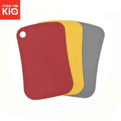 칼라 E6F1V3G3 실리콘 양면도마 가정용도마 실리콘도마 실리콘이유식도마_M(그레이)