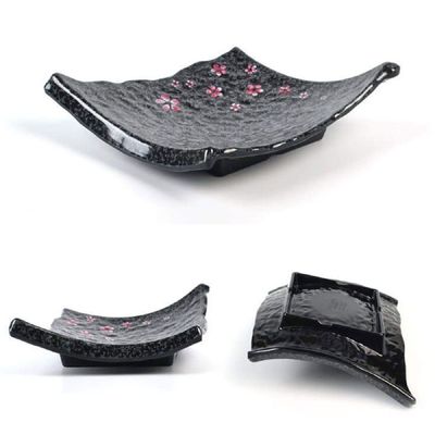 멜라민 R0G0D3R2 일식 튀김접시 한정식 반찬그릇 16.5x19cm 4호