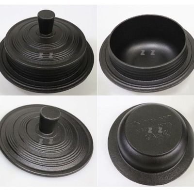 통주물 N6W7R0L2 가마솥 인덕션 18cm 무쇠 가마솥 무쇠 냄비 가마솥 1인_18cm