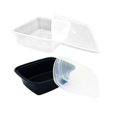 PP S7D9J4K5 내열용기 34번 사각 2칸 투명 175x120x75mm 500개