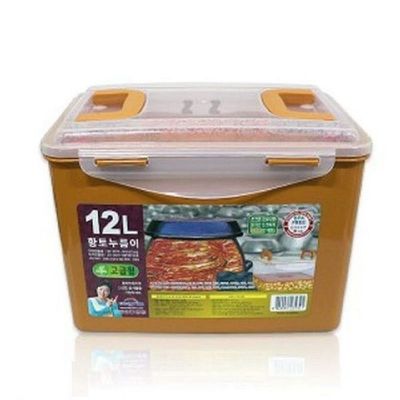 김치통 L6T7P2B1 보관용기 반찬통 2.7L 밀폐용기 누름이 직사각 김치통 글_2.7L