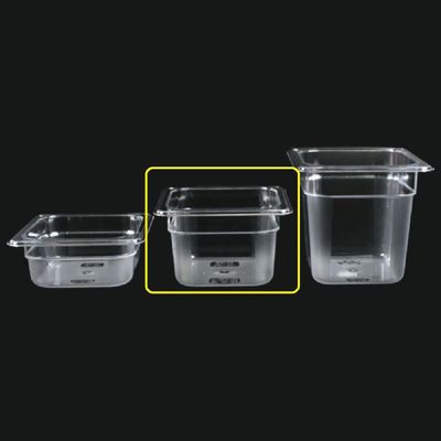 PC A7N6T1Z9 밧드 1/6 음식보관 바트 냉장 정리 통 4호 (노치뚜껑포함)