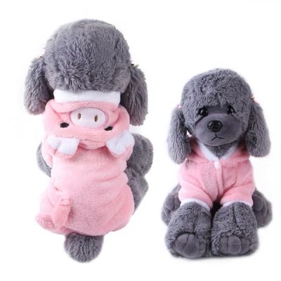 돼지 IVF612S1 코스튬 플리스 재질 강아지 후드티_돼지_M