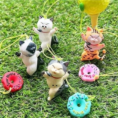 골프 713FBX49 티 홀더 도넛링 골프 티 꽂이 귀여운 고양이 도넛링 분실_까만원냥1개