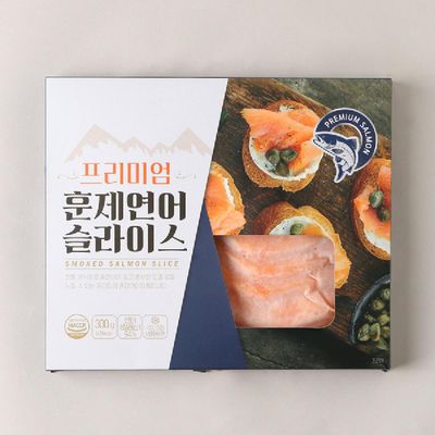 프리미엄 훈제연어 슬라이스 300G(팩) (냉동/칠레산)