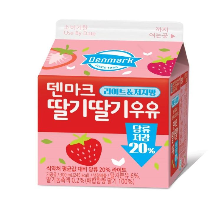 덴마크 딸기딸기 우유 300ML | 홈플러스