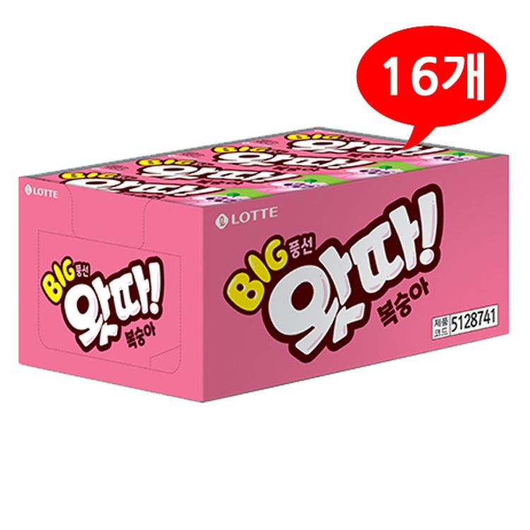 (7208000) 왓따 껌 복숭아 23gx16개 | 홈플러스 택배배송