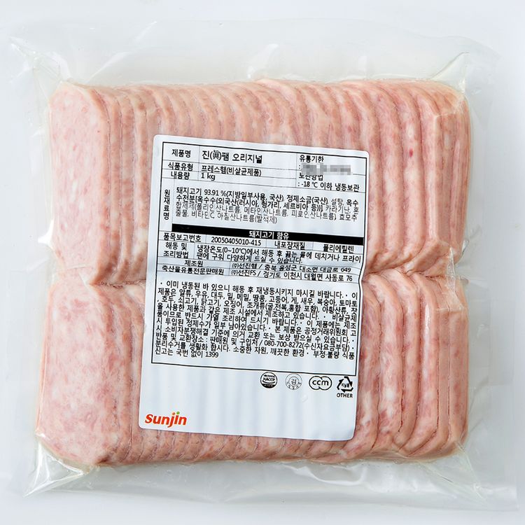 선진FS 국내산 돼지고기 93% 프리미엄 냉동 진(眞) 팸 오리지널 1kg 스팸 | 홈플러스