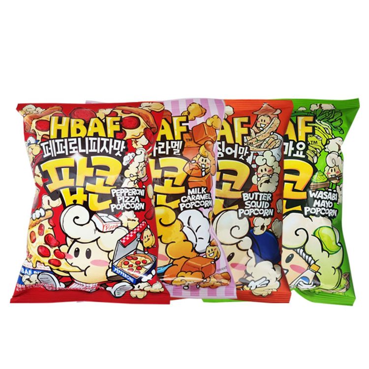 바프 팝콘 4종 80g x 4개(와사비마요+버터오징어+밀크카라멜+페퍼로니피자) 팝콘 | 홈플러스