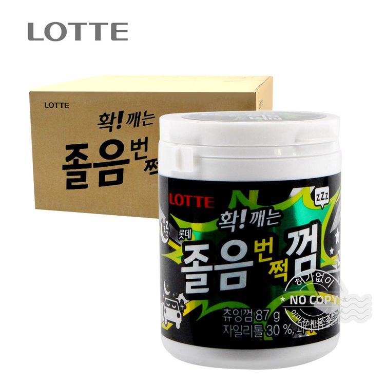 롯데 박스 졸음 번쩍 껌 용기87g 24입 | 홈플러스 택배배송