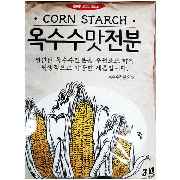옥수수 전분 움트리 3kg 가루 옥수수분 업소용 식당용 | 홈플러스 택배배송