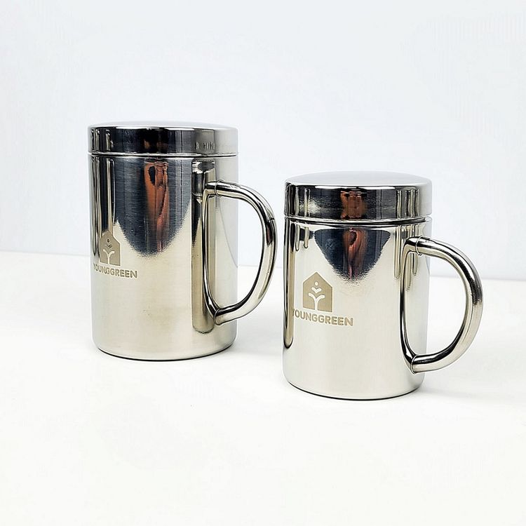 뚜껑 손잡이형 304 스테인리스 스텐컵 스텐물컵-400ml | 홈플러스