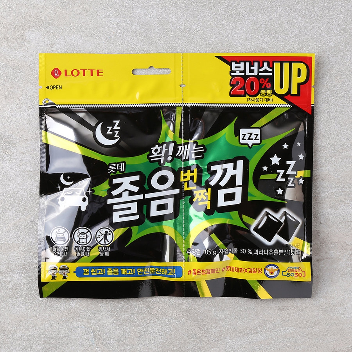 롯데 졸음번쩍껌 리필 105G | 홈플러스