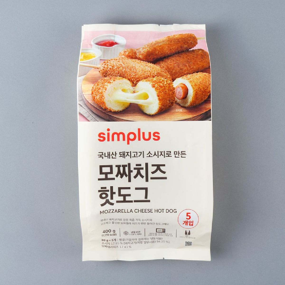 simplus 모짜치즈 핫도그 400G
